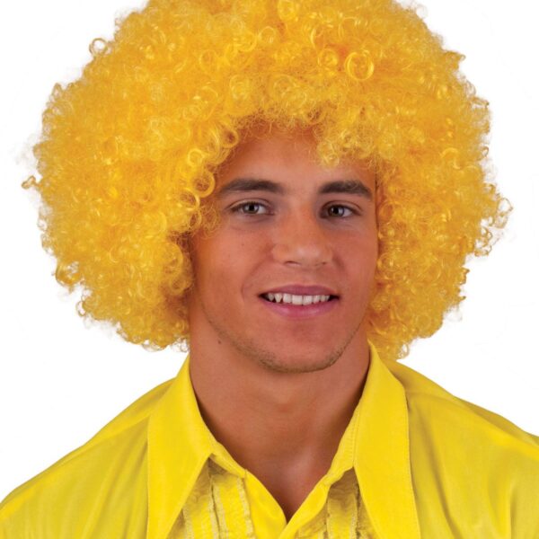 Parrucca Giallo Afro Disco