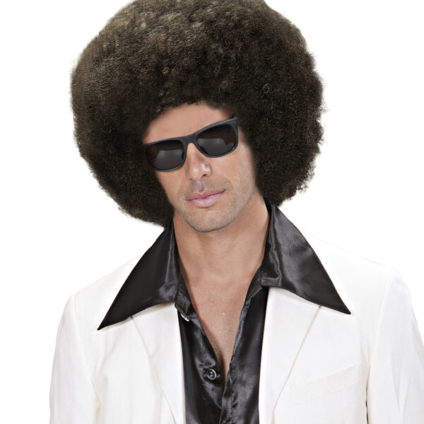 Parrucca Castana Gigante Afro Unisex