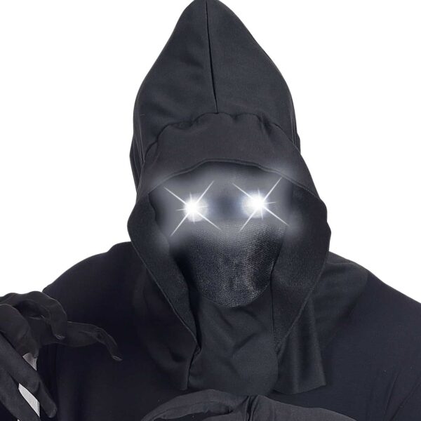Maschera Nera con Occhi Chiari Luminosi
