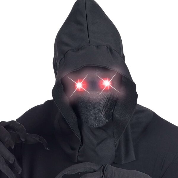 Maschera Nera con Occhi Rossi Luminosi