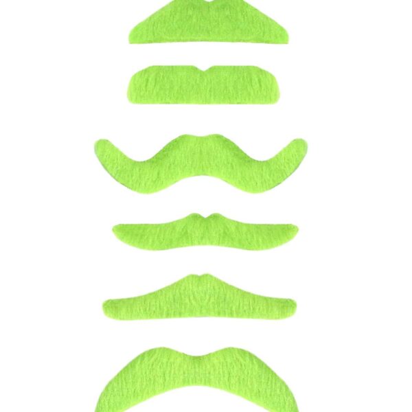 Set di Baffi Verdi Fluorescenti
