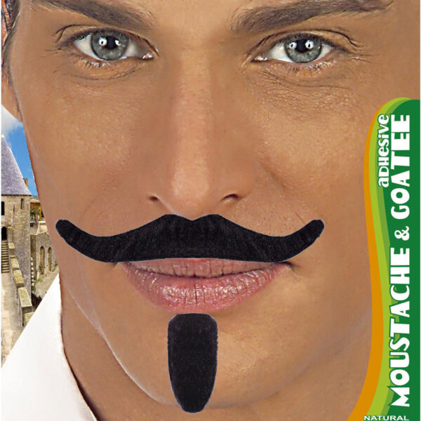 Baffi e Pizzetto Neri da Moschettiere