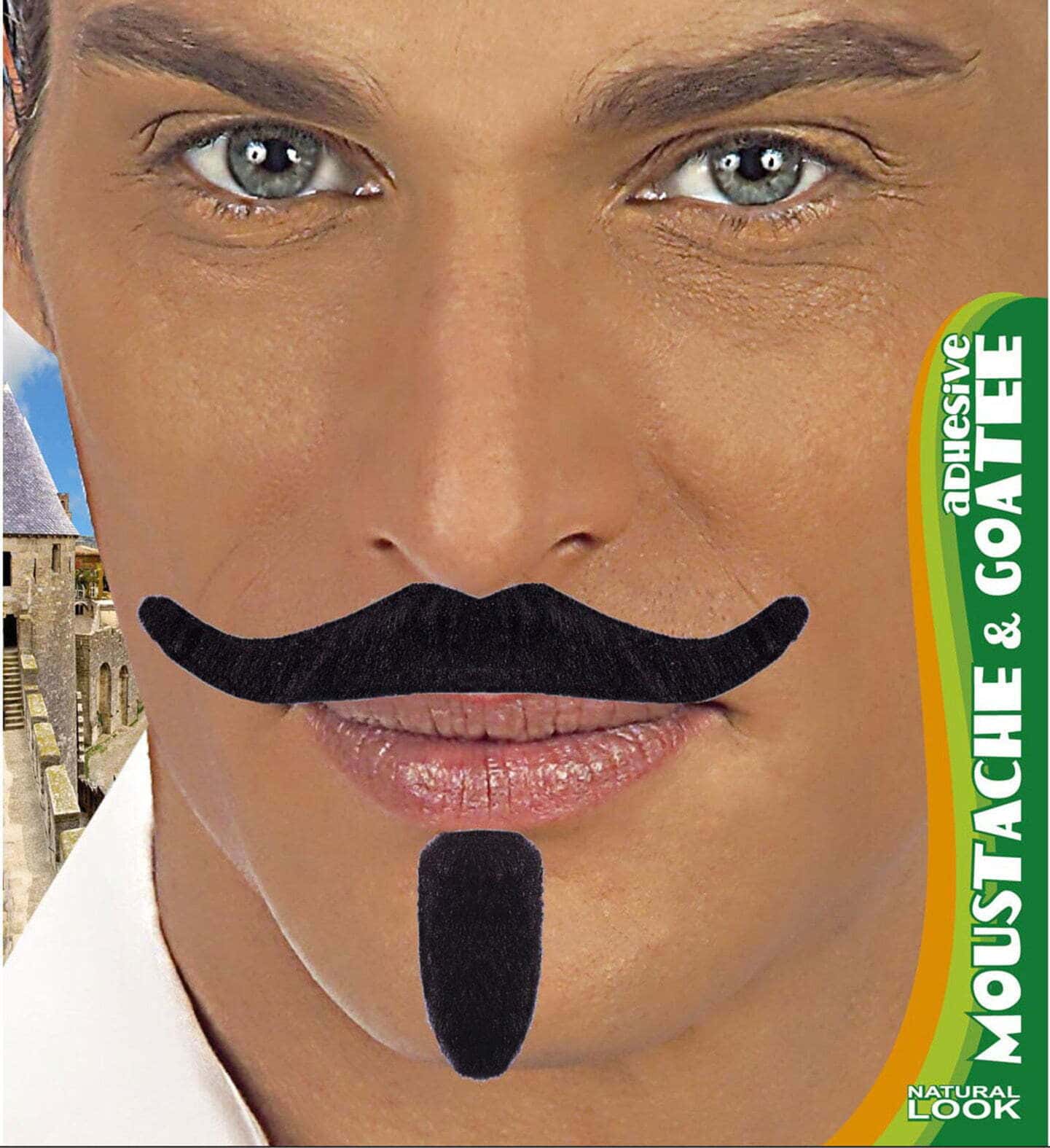 Baffi e Pizzetto Neri da Moschettiere