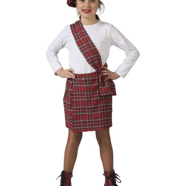 Costume da Scozzese Rosso da Bambina