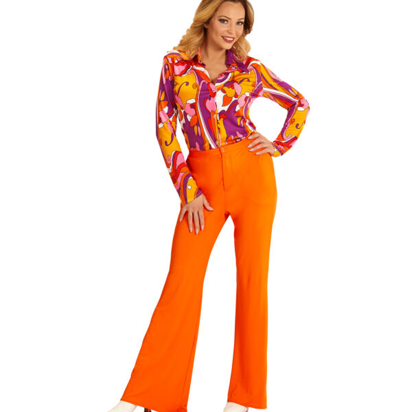 Pantaloni Arancioni Donna Anni '70
