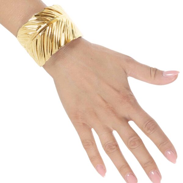 Bracciale Dorato a Forma di Foglia
