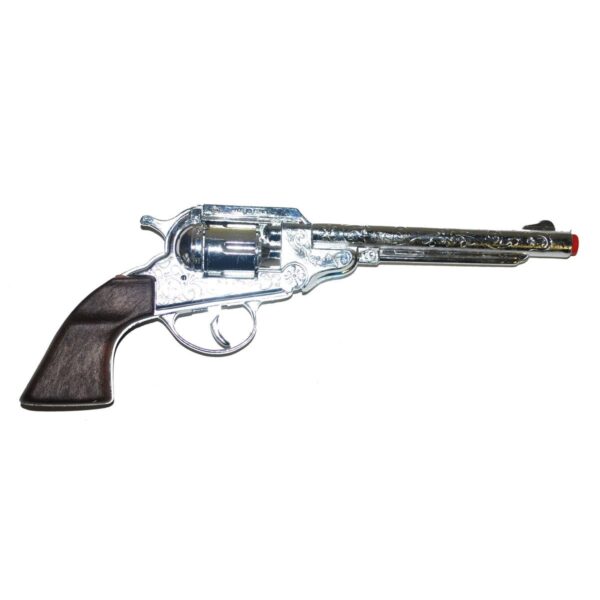 Pistola Argentata da Cowboy in Metallo