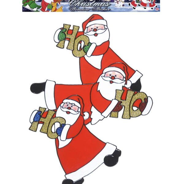 Vetrofania Natalizia Trio di Babbo Natale