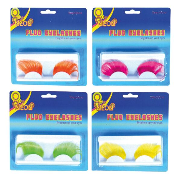 Ciglia Finte Fluorescenti Colori Assortiti