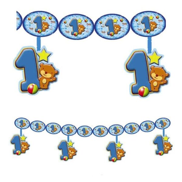 Festone in Carta Primo Compleanno Bimbo