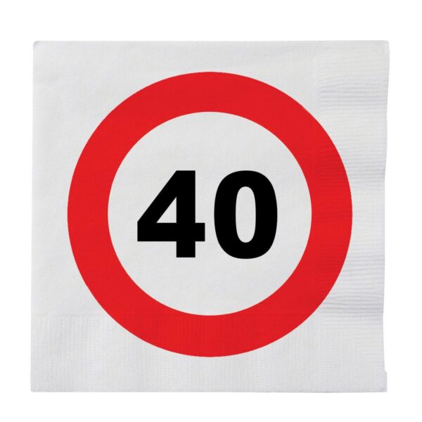 Tovaglioli con Numero Limite 40