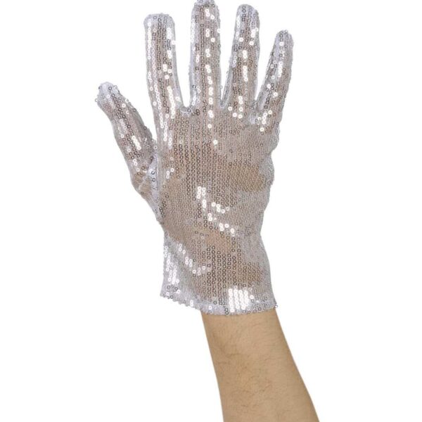 Guanto Argento in Paillettes