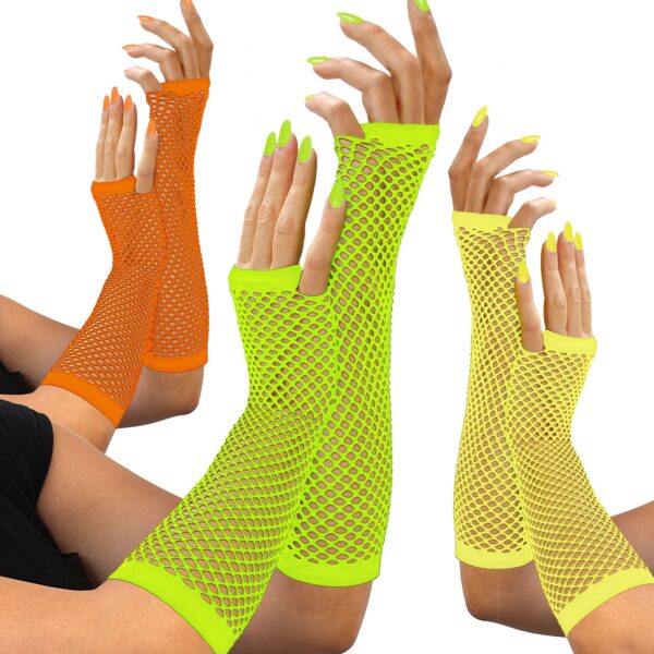 Guanti a Rete Fluorescenti Colori Assortiti