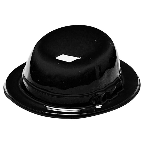 Cappello Bombetta Nera in Plastica