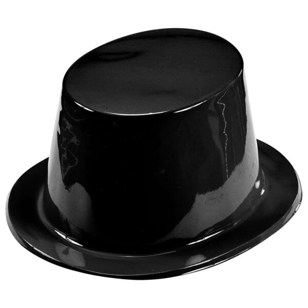 Cappello Cilindro Nero in Plastica