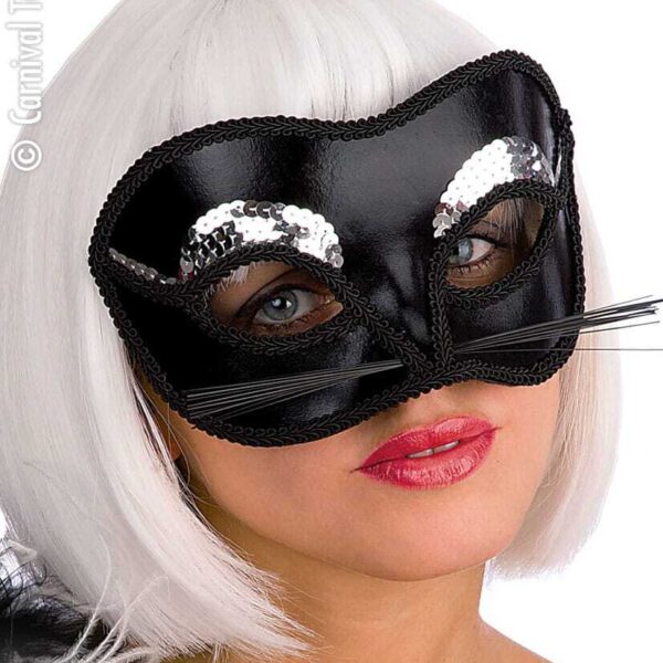 Maschera da Gatta Nera con Naso