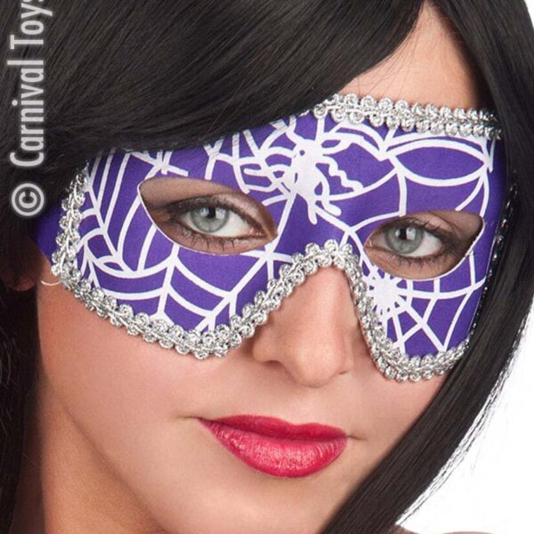 Maschera Farfalla Viola con Ragnatele