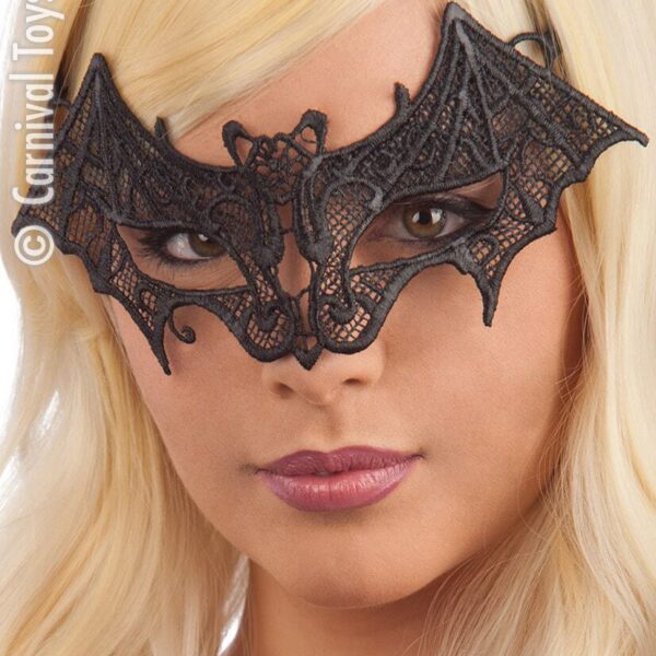Maschera Gotica Nera a Pipistrello