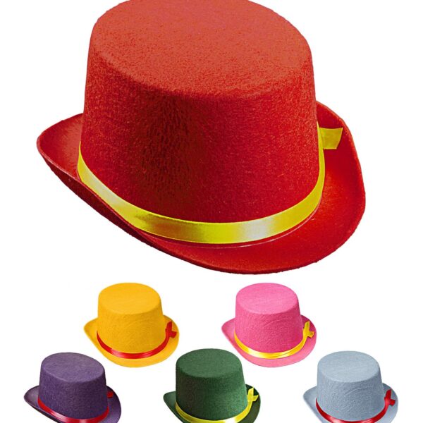 Cappello Cilindro in Feltro colori Assortiti