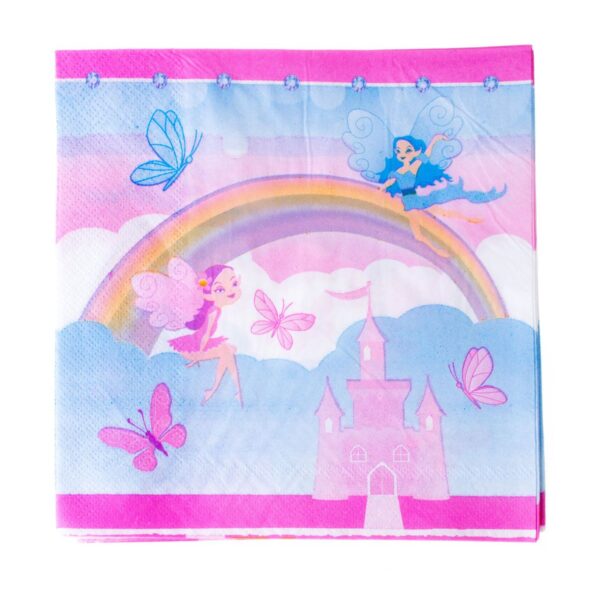 Festone Con Bandierine Triangolari Double Face – Tema Principessa, Unicorno E Arcobaleno – Rosa – Lunghezza 3,1 M