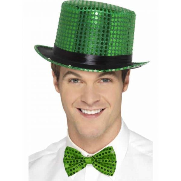 Cilindro Verde in Paillettes