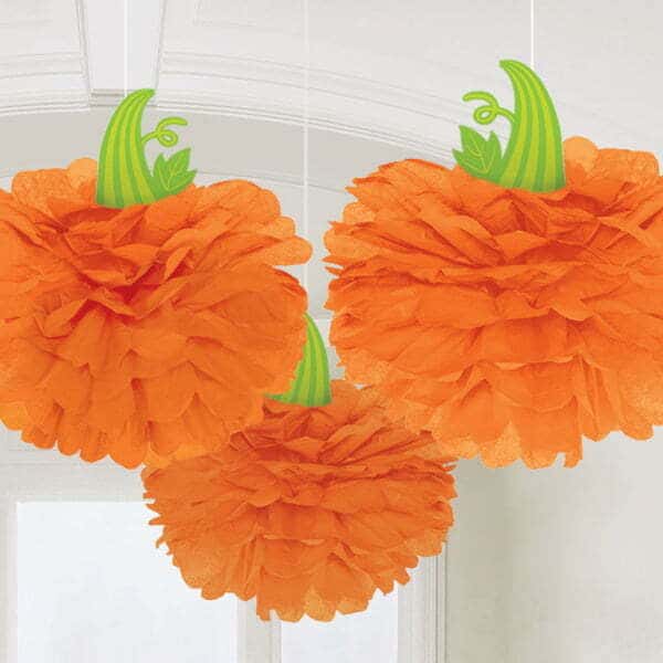 Festone Fluffy Zucca Arancione in Carta