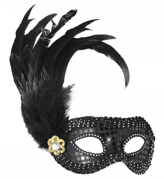 Maschera Nera in Paillettes