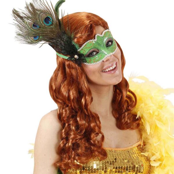 Maschera Domini Glitter Verde
