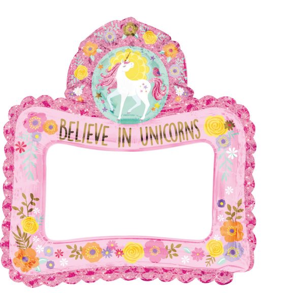 Palloncino Mylar Cornice per Selfie Unicorno Magico