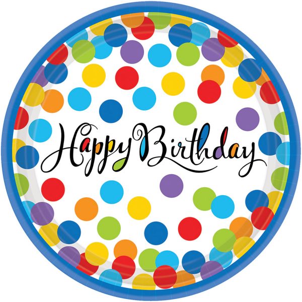 Piattini Happy Birthday Confetti Bash