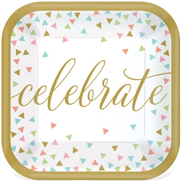 Piattini Happy Birthday Confetti Fun