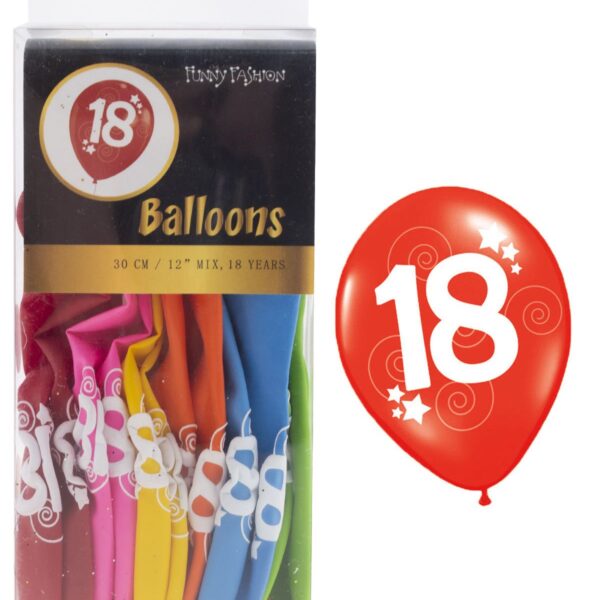 Palloncini in Lattice con Numero 18