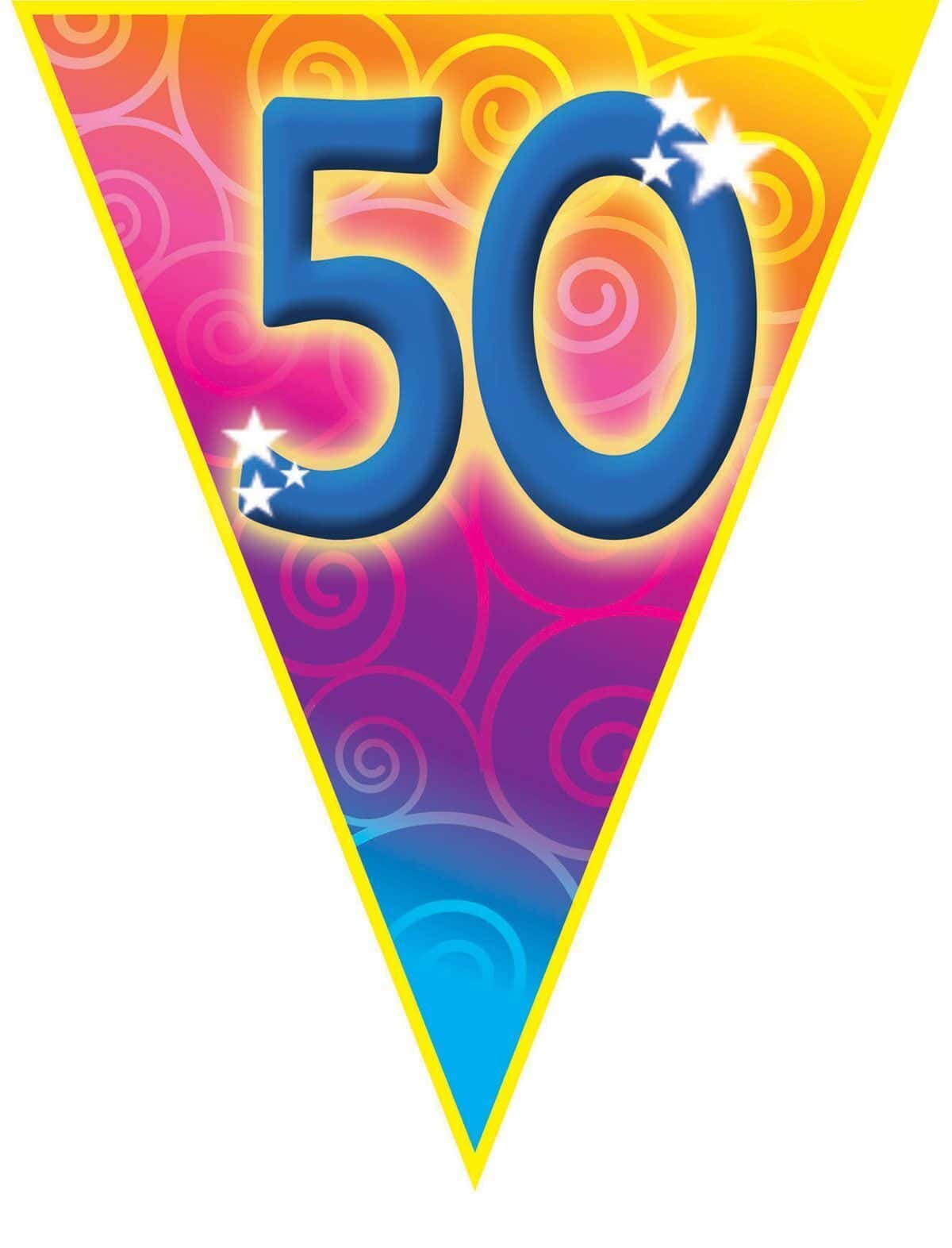 Festone Bandierina Compleanno Numero 50
