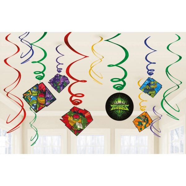 Fili di Foil a Spirale Colorati con Pendenti Tartarughe Ninja
