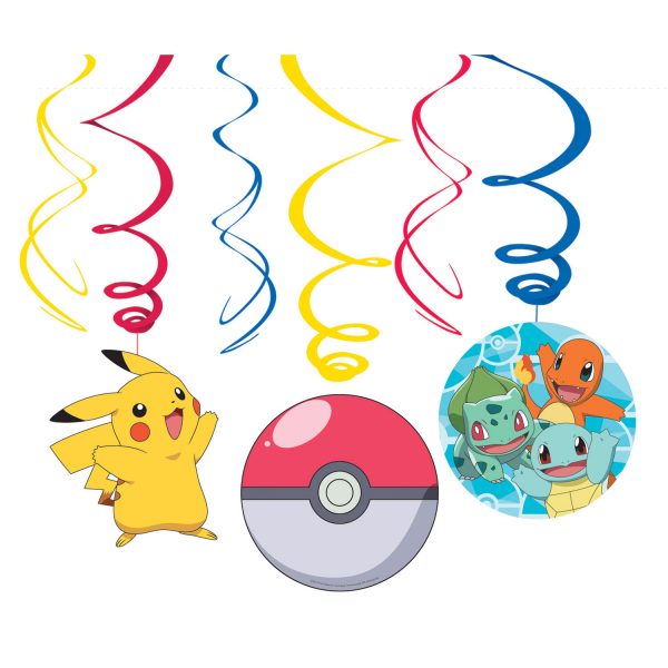 Fili di Foil a Spirale Colorati con Pendenti dei Pokemon