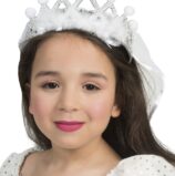 Coroncina Argento con Marabou Colori Assortiti