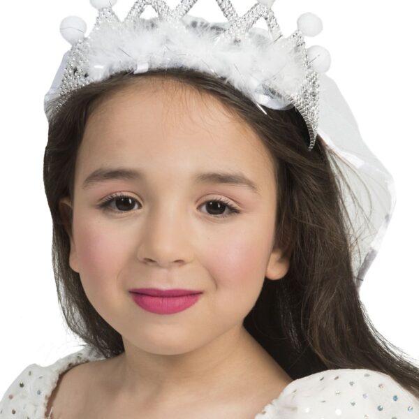 Coroncina Argento con Marabou Colori Assortiti