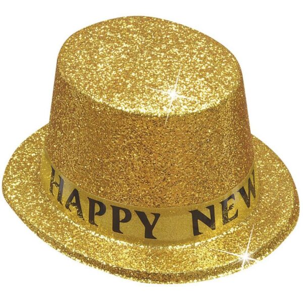 Cilindro Happy New Year Dorato