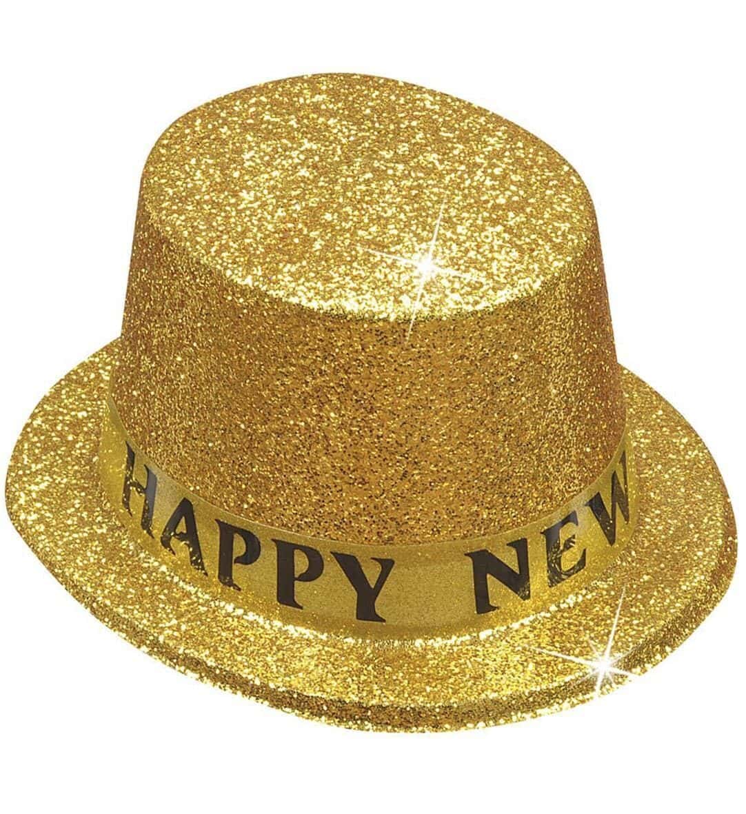 Cilindro Happy New Year Dorato