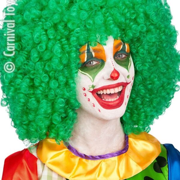 Parrucca Afro da Clown Verde