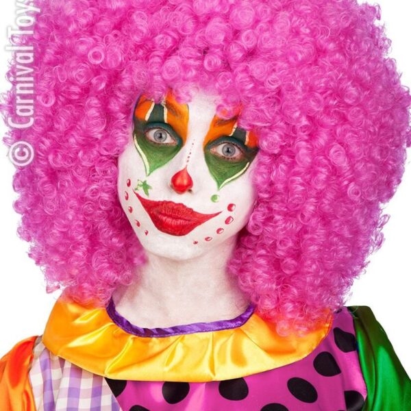Parrucca Afro da Clown Rosa