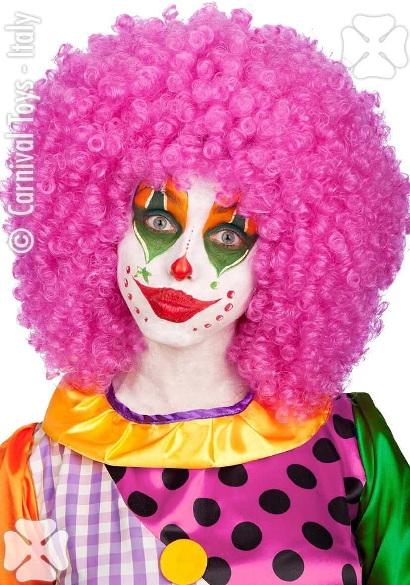 Parrucca Afro da Clown Rosa