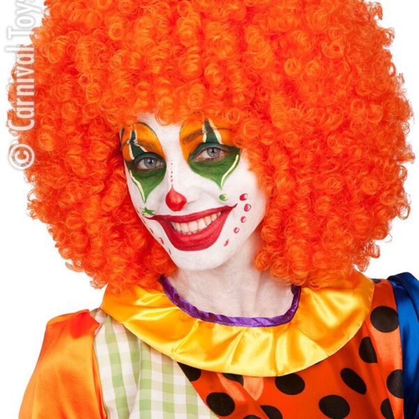 Parrucca Afro da Clown Arancione
