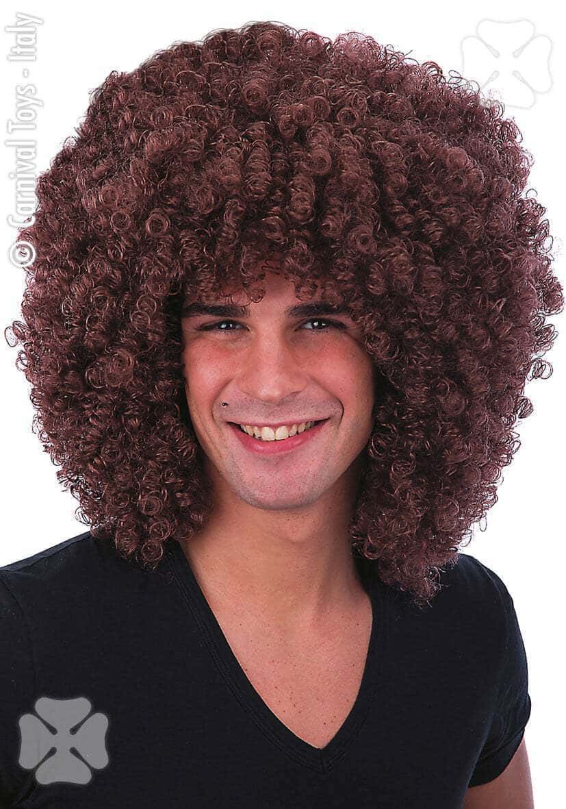 Parrucca Afro da Clown Castana