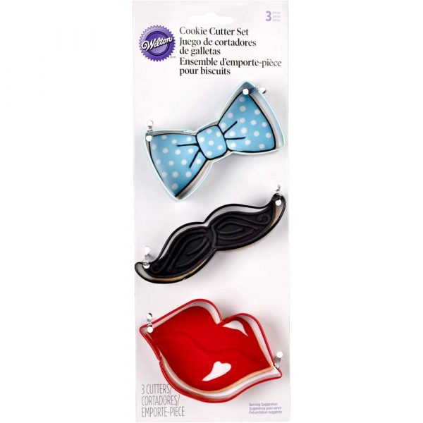 Wilton Stampini Biscotti Cravatta/Baffi/Labbra