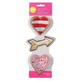 Wilton Tagliabiscotti in metallo Valentine Set 3