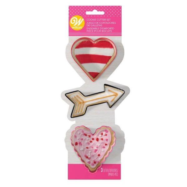 Wilton Tagliabiscotti in metallo Valentine Set 3