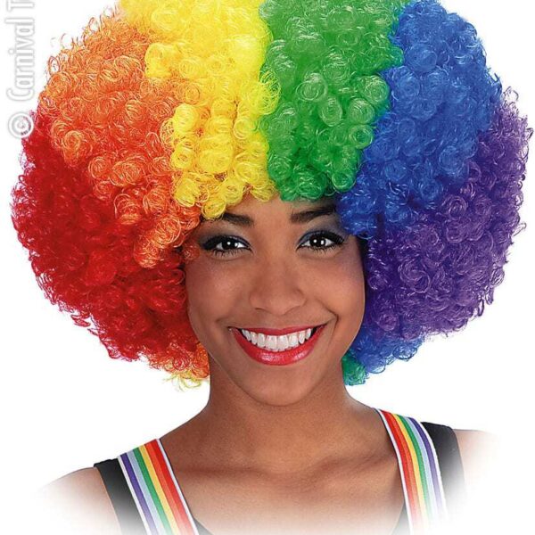 Parrucca da Clown Arcobaleno