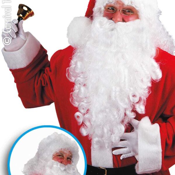 Parrucca e Barba Gigante Bianca da Babbo Natale