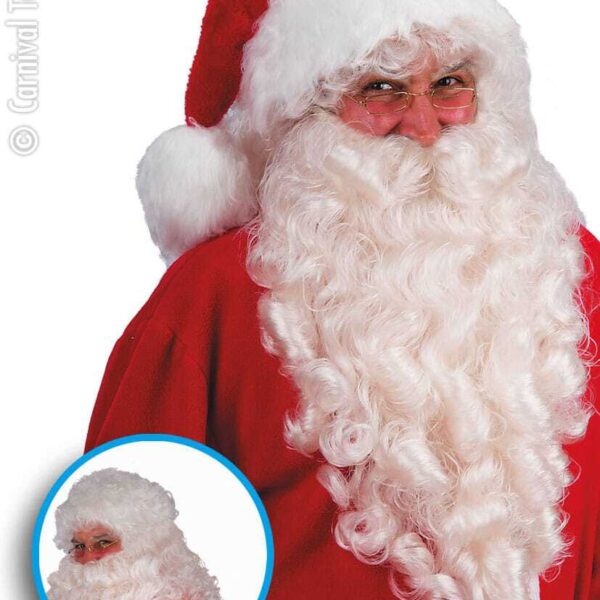 Parrucca e Barba  Gigante Avorio  da Babbo Natale